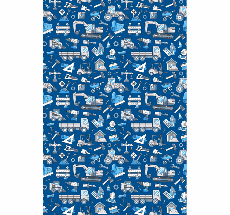 Children's wallpaper construction equipment - TenStickers