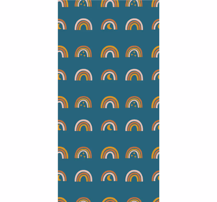 Children's wallpaper rainbows and stars - TenStickers