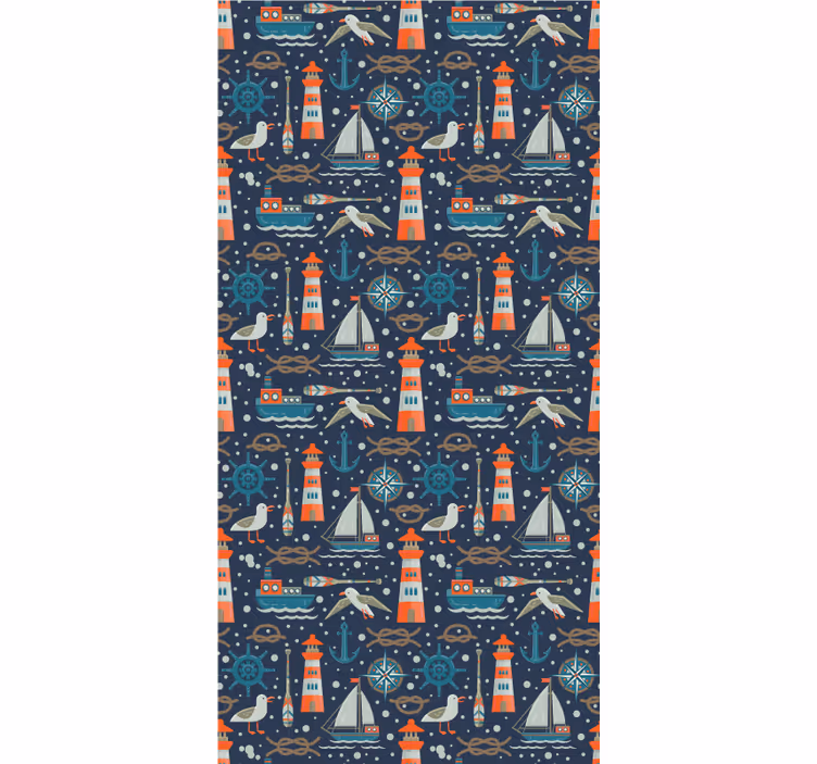 Children's wallpaper nautical adventure theme - TenStickers