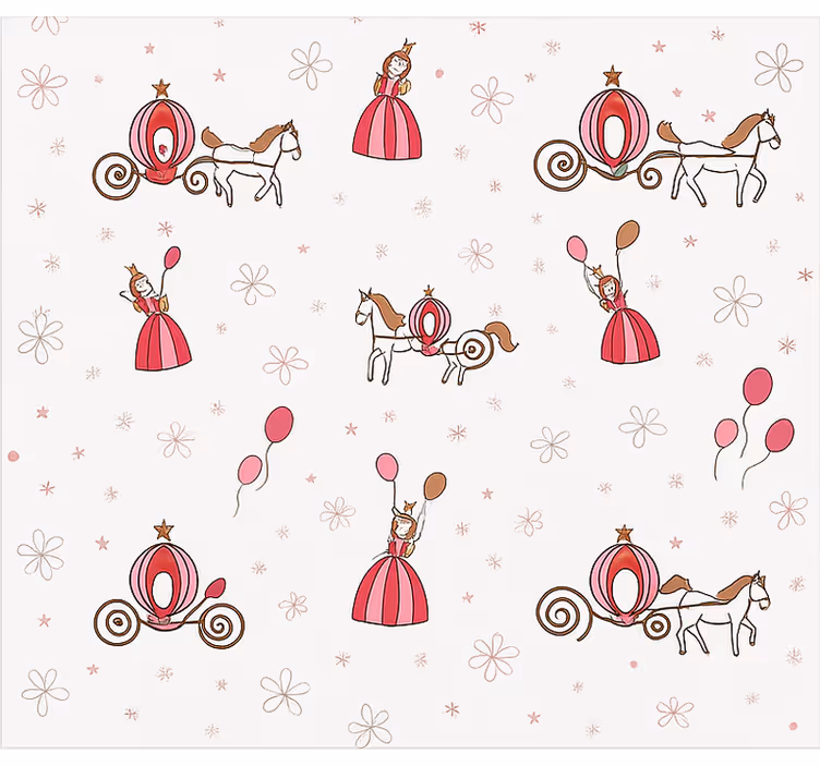 Children's wallpaper fairy tale princess - TenStickers