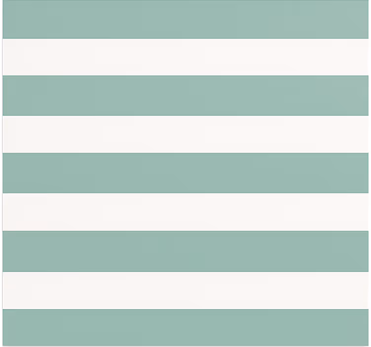 Teal green striped wallpaper for dining area - TenStickers