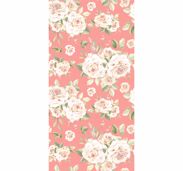 Wallpaper for dining area roses floral design - TenStickers
