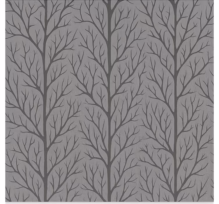 Wallpaper for dining area grey forest trees - TenStickers