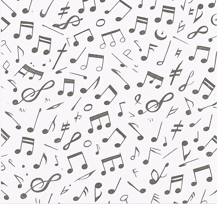 Teenage bedroom wallpaper music notes design - TenStickers