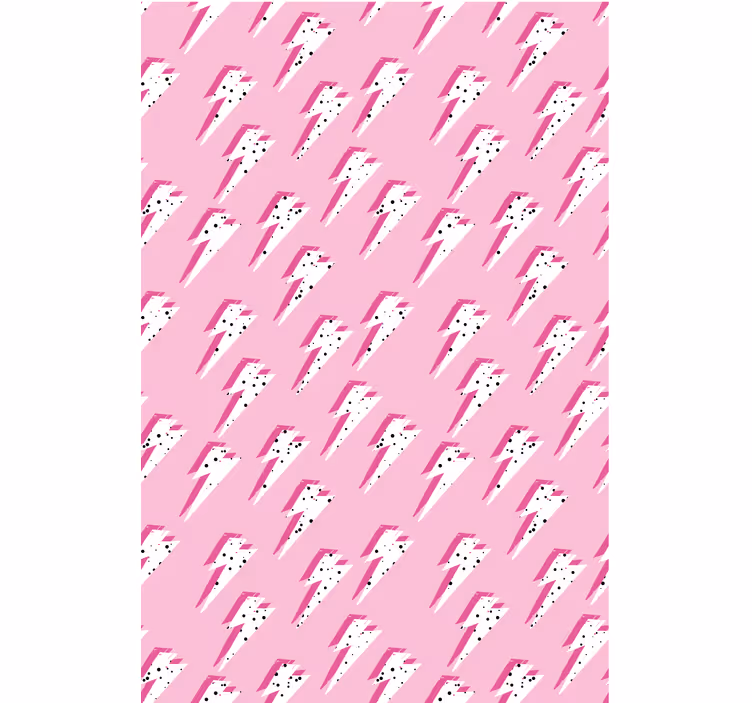 Teenage bedroom wallpaper white rays on pink background - TenStickers