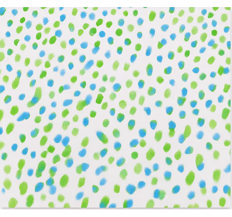 Teenage bedroom wallpaper blue and green dots - TenStickers