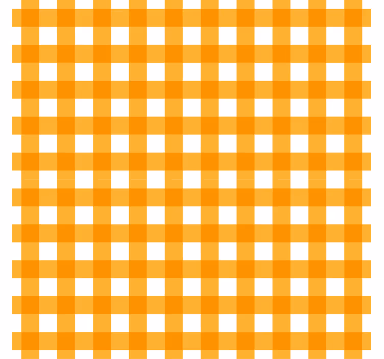 Kitchen wallpaper in orange checkered pattern - TenStickers
