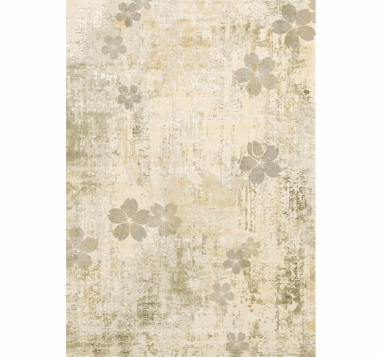 Living area wallpaper subtle floral elegance - TenStickers