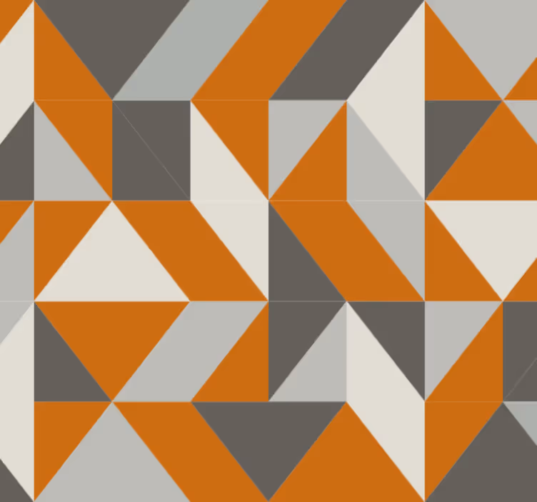 Living area wallpaper with angled triangle pattern - TenStickers