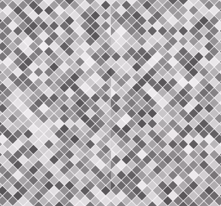 Gray mosaic bathroom wallpaper - TenStickers