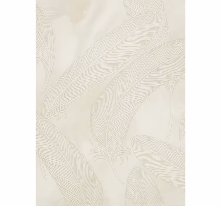 Living area wallpaper embossed feather design - TenStickers