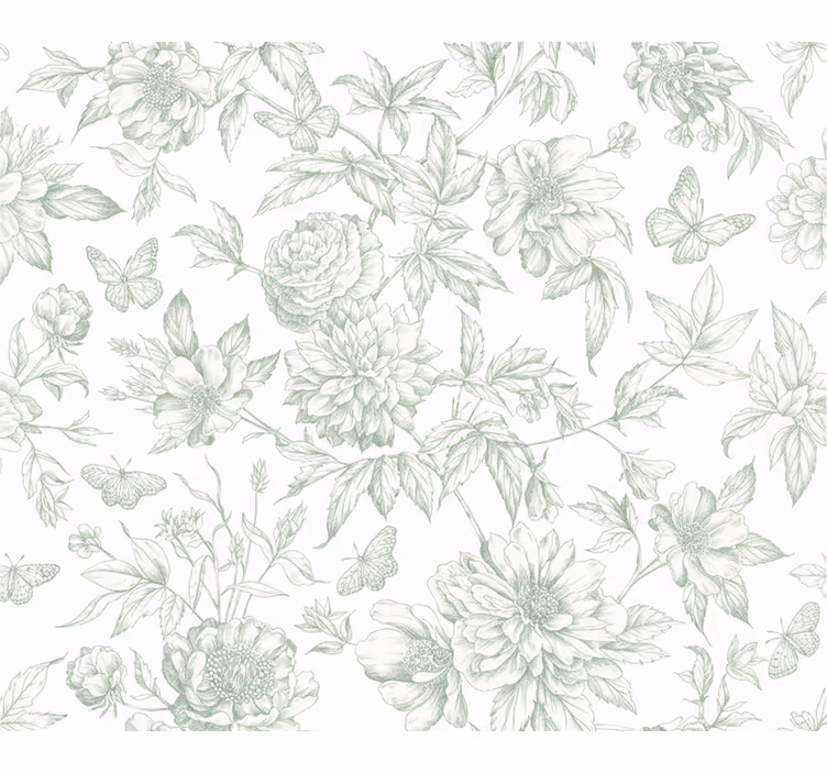 Master bedroom wallpaper blooming peonies design - TenStickers