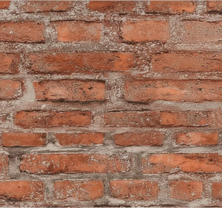 Living area wallpaper classic red brick design - TenStickers