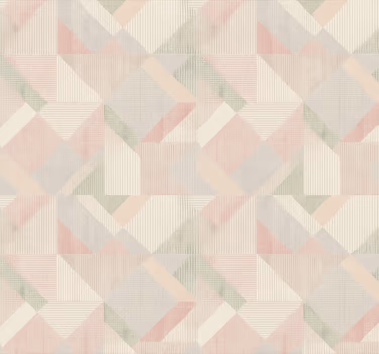 Master bedroom wallpaper in pastel woven geometric - TenStickers