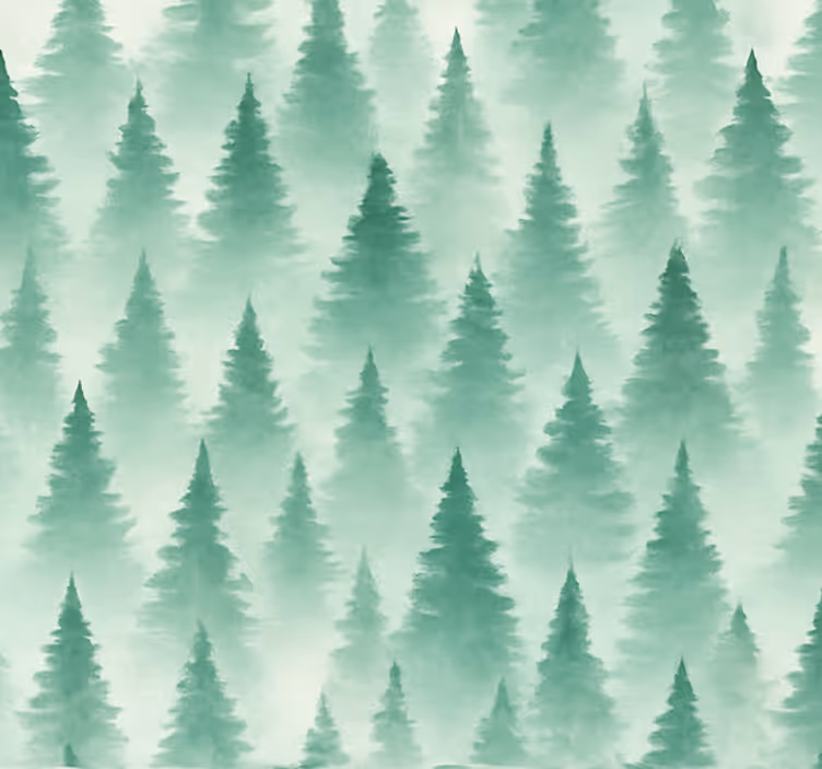 Living area wallpaper mystical forest - TenStickers
