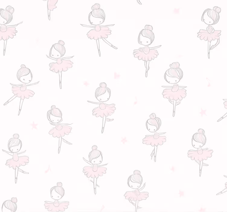 Living area wallpaper cute ballerina - TenStickers
