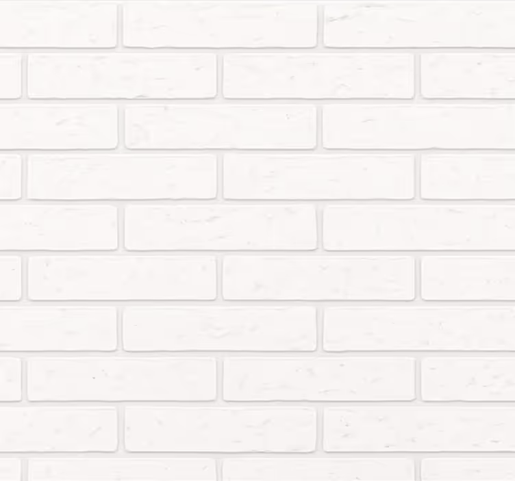 Living area wallpaper simple white brick - TenStickers