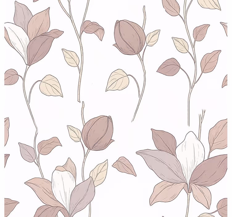 Master bedroom wallpaper pink floral design - TenStickers