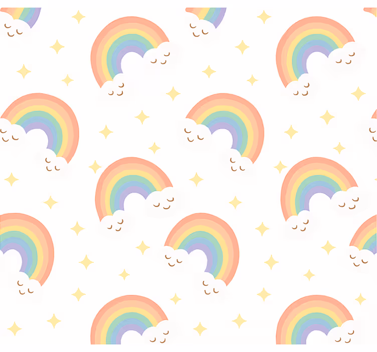 Children's wallpaper kids rainbow - TenStickers