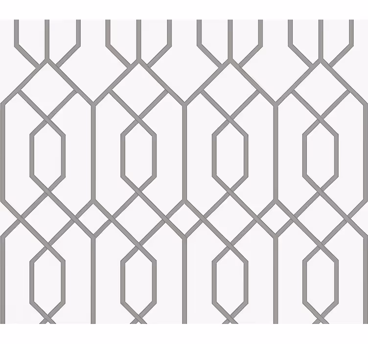 Living area wallpaper in grey geometric design - TenStickers