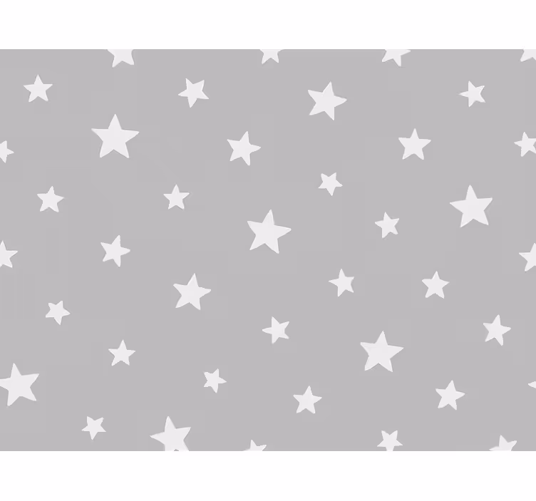 Children's wallpaper grey star pattern - TenStickers