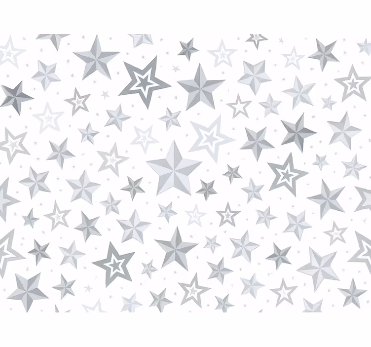 Children's wallpaper silver star design - TenStickers