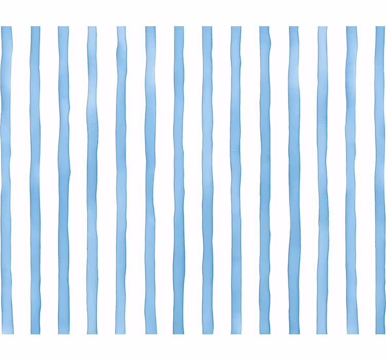 Wallpaper vertically striped blue watercolor stripes - TenStickers