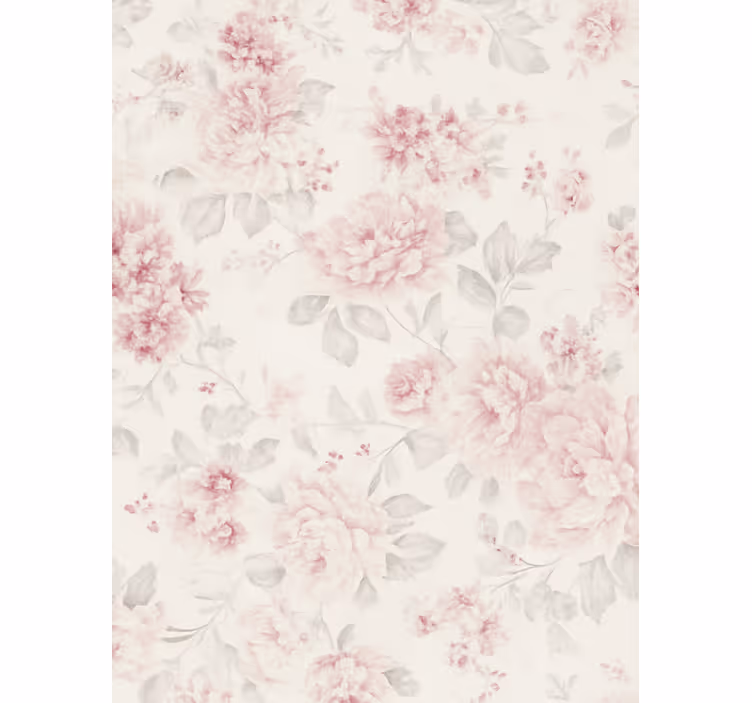Master bedroom wallpaper vintage pink floral design - TenStickers
