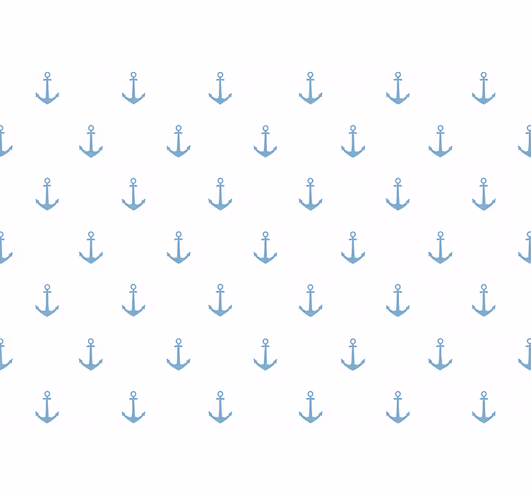 Children's wallpaper blue anchor design - TenStickers