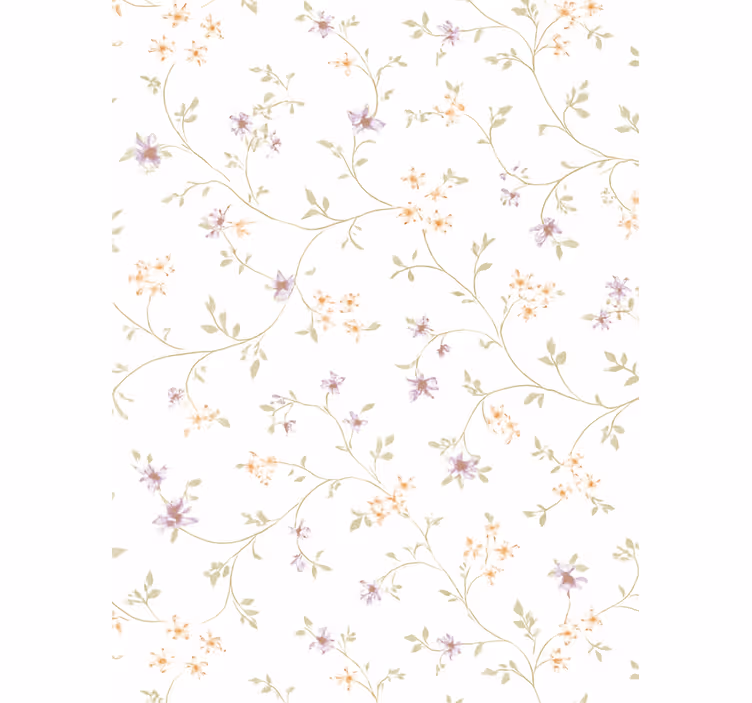 Children's wallpaper simple floral design - TenStickers