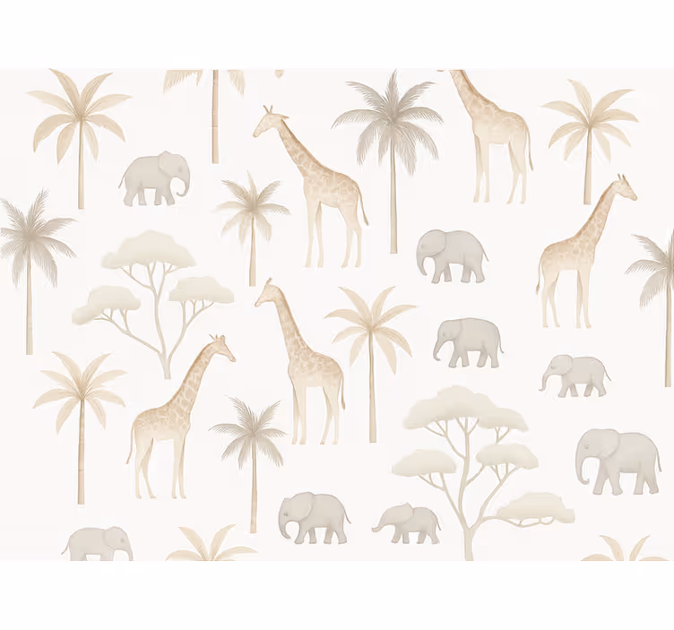Children's wallpaper kids savannah - TenStickers