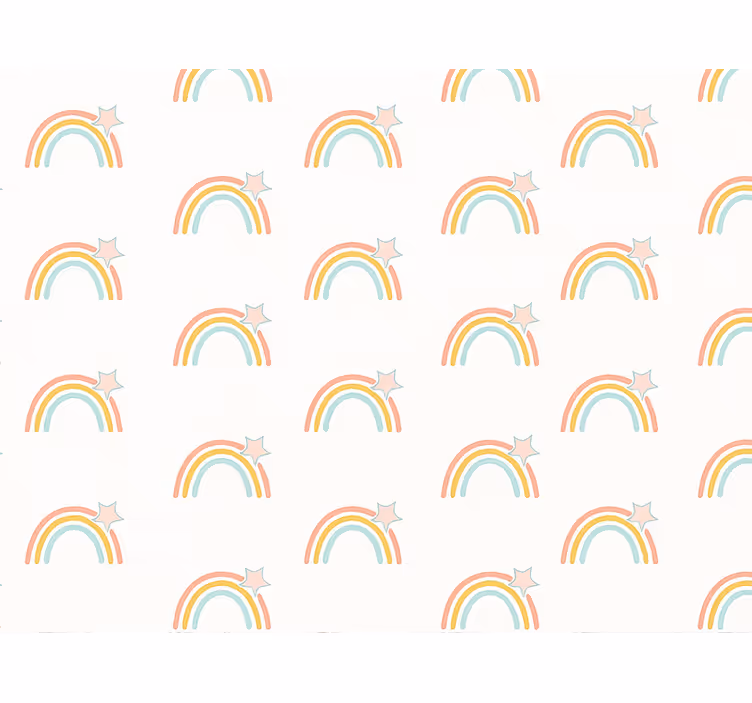 Children's wallpaper simple rainbow design - TenStickers
