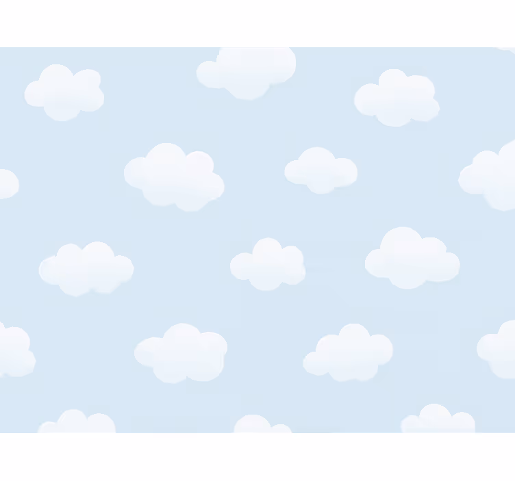Children's wallpaper simple clouds design - TenStickers