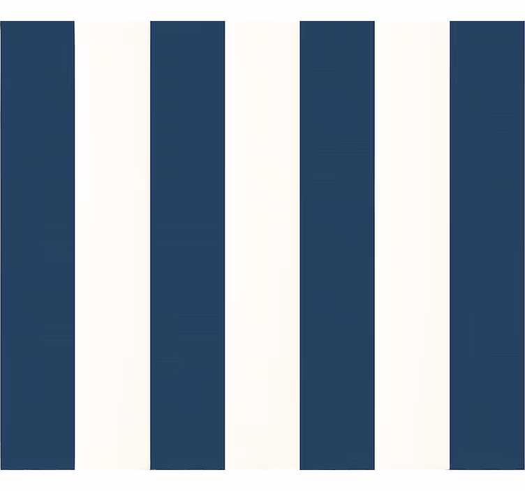Children's wallpaper blue and white thick stripes - TenStickers