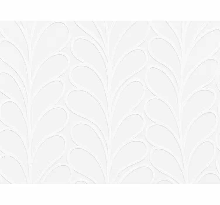 Living area wallpaper 3d white leaf texture - TenStickers