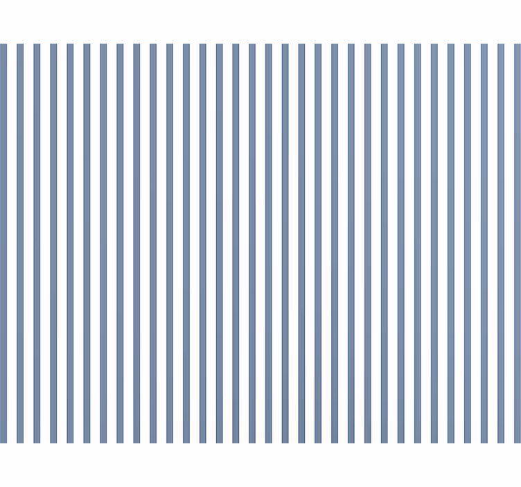 Living area wallpaper blue and white striped design - TenStickers