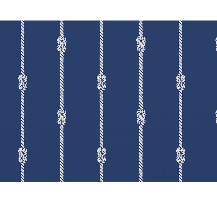 Children's wallpaper dark blue marine ropes - TenStickers
