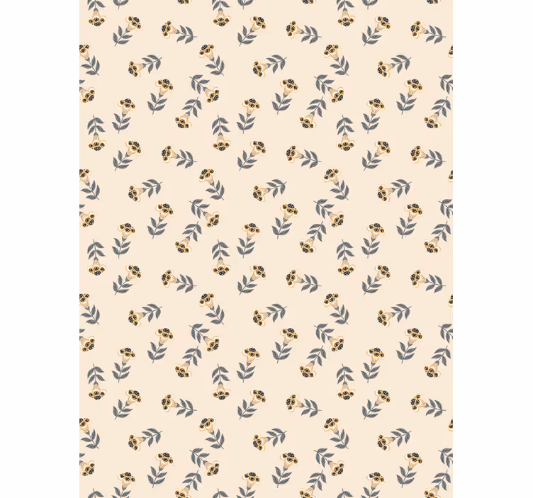 Flowers wallpaper with a pretty delicate polish pattern - TenStickers