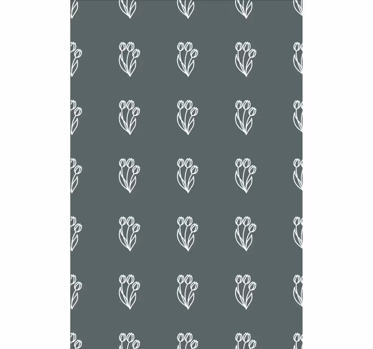 Flowers wallpaper with a cute tulip design - TenStickers