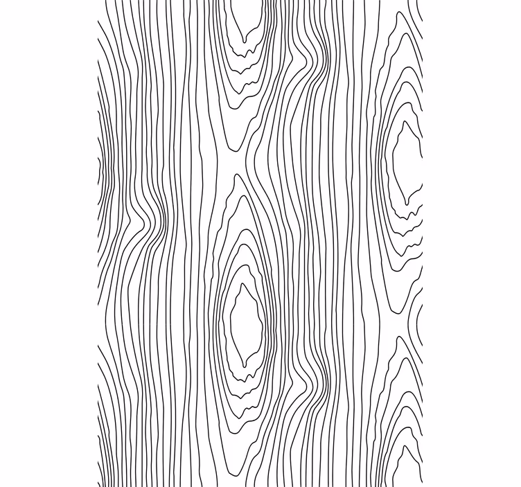 Floral wallpaper with black nature stripes - TenStickers