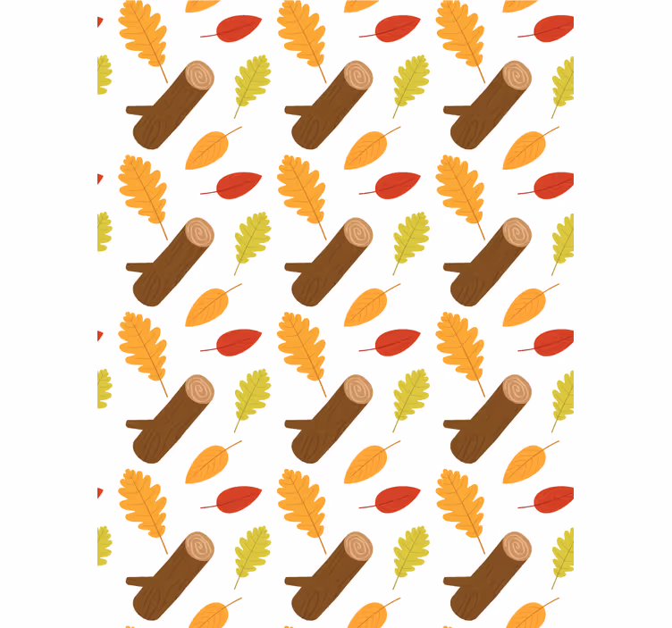 Floral wallpaper with multicolored trees - TenStickers