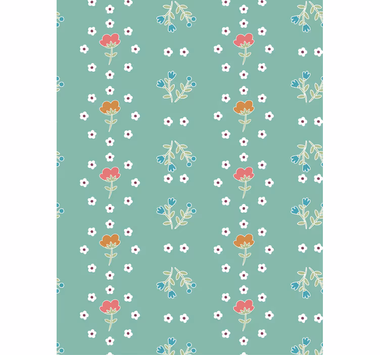 Floral wallpaper granny chic design - TenStickers