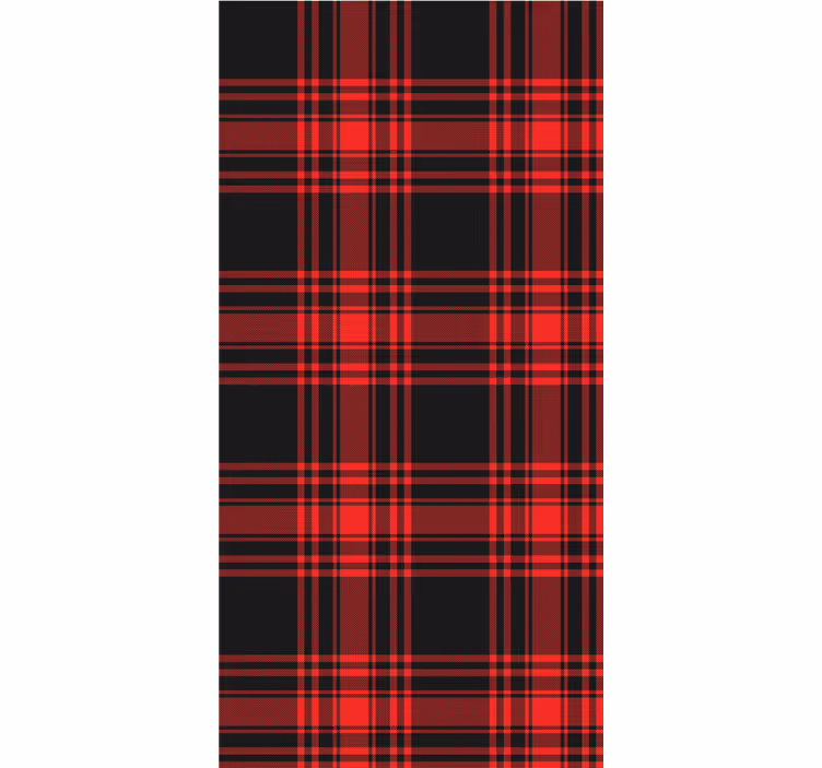 Master bedroom wallpaper in tartan pattern - TenStickers