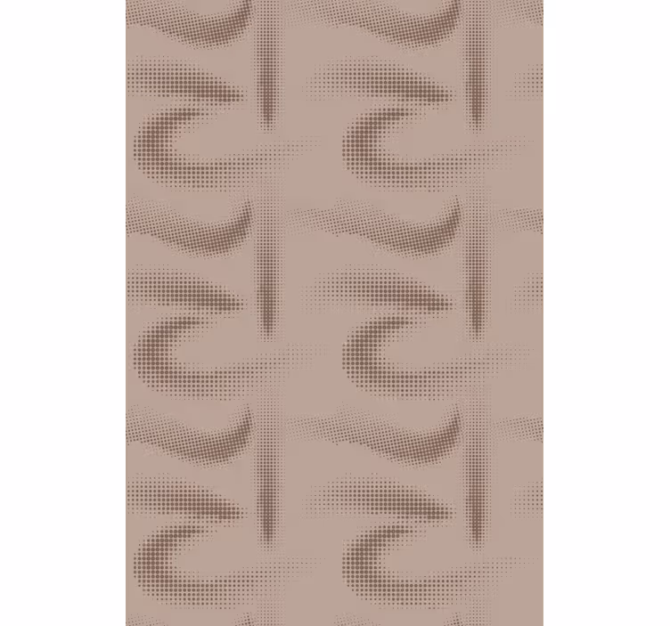 Master bedroom wallpaper in brown curved pattern - TenStickers