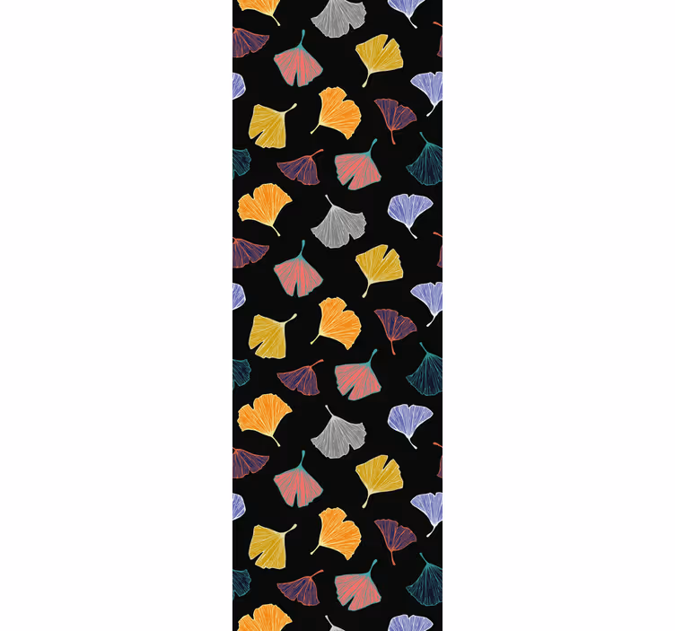 Caltero ginkgo leaf wall paper in bedroom - TenStickers