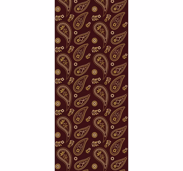 Classic indian pattern wall paper in bedroom - TenStickers