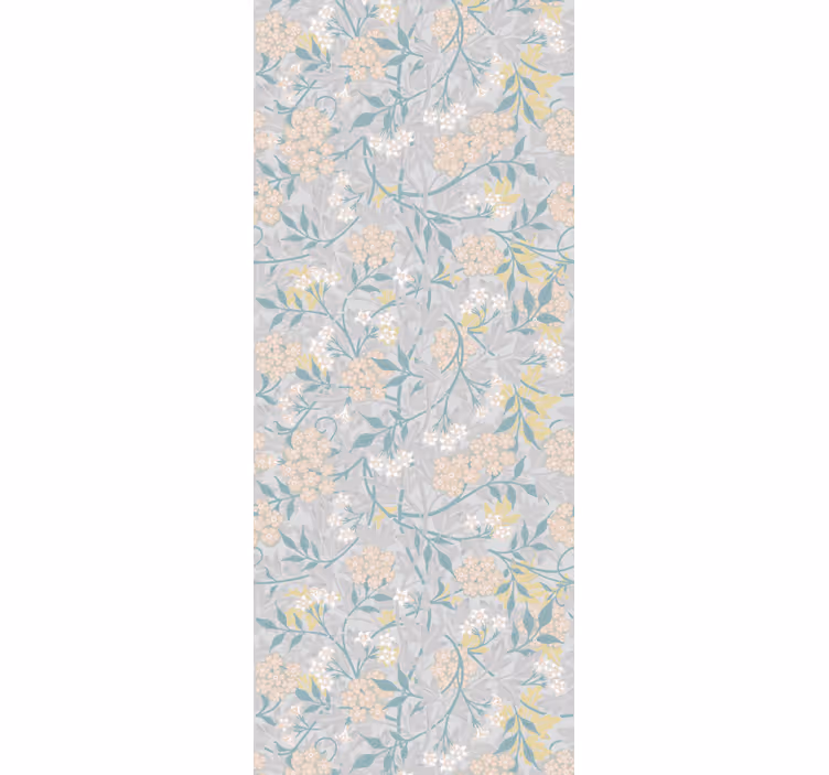 80's floral elegant pattern wall paper in bedroom - TenStickers