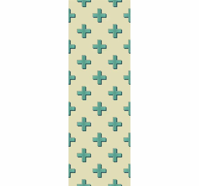 Crosses in beautiful colors wall paper in bedroom - TenStickers