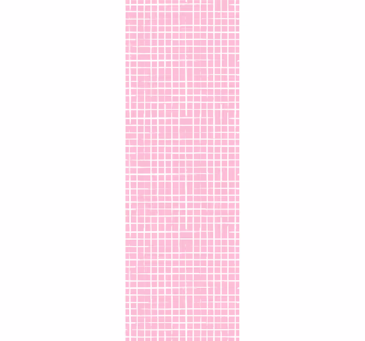 Wall paper in bedroom pink background white lines - TenStickers