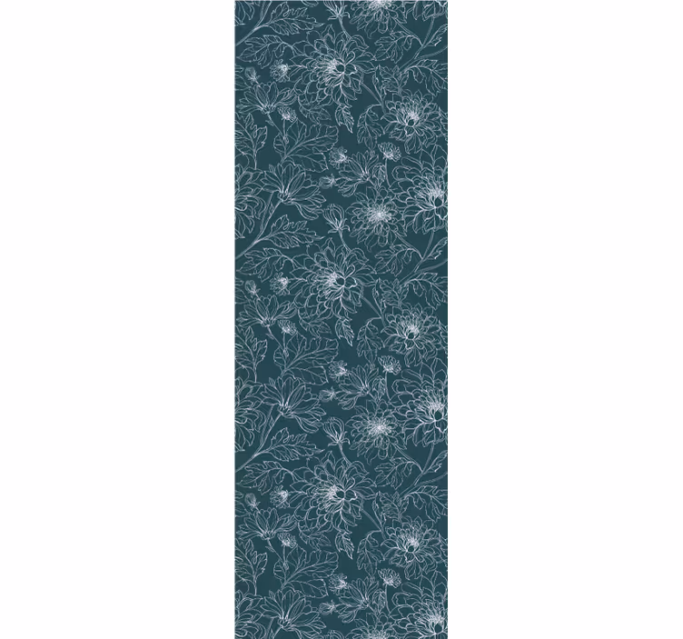 Grandmillenial white flowers wall paper in bedroom - TenStickers